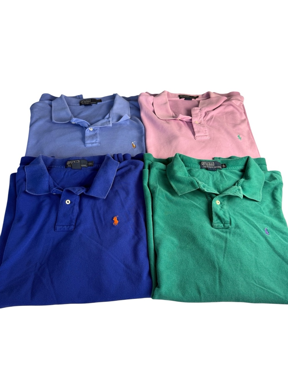 Lot of 4 Polo Ralph Lauren Cotton Short Sleeves Polos Men XXL